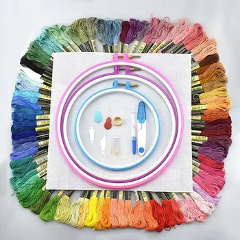 

50/100 PCS Multicolor Embroidery DIY Silk Line Branch Threads Similar DMC Thread Floss Skein Cross Stitch Cotton Sewing Thread