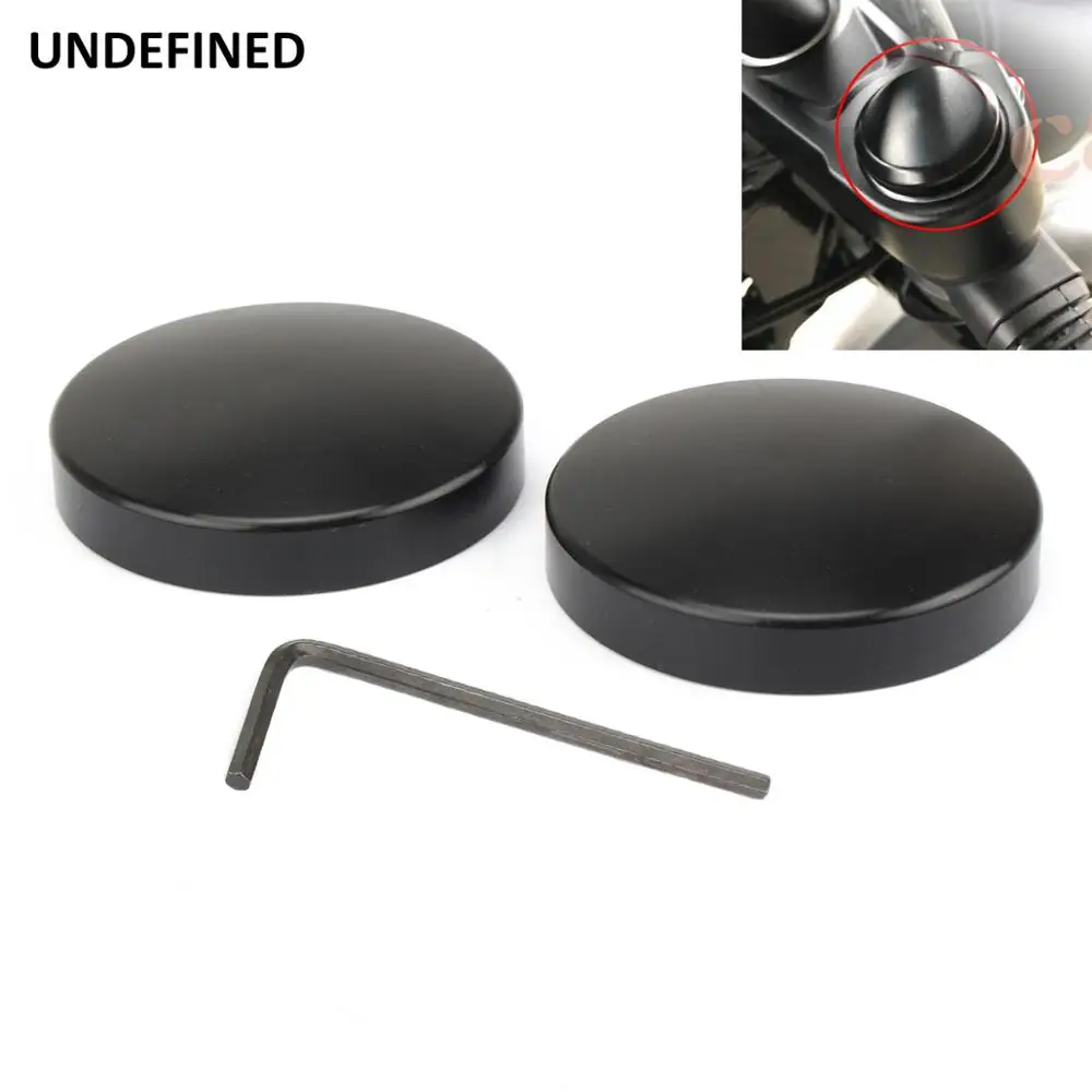 

Motorcycle Accessories CNC Black/Chrome Fork Stem Cover Nuts For Victory Judge Gunner Boardwalk High-Ball 2010-2017