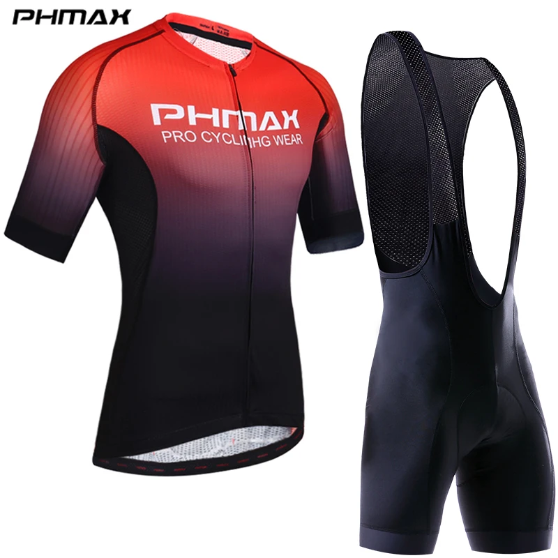 PHMAX Pro комплект для велоспорта с защитой от ультрафиолета, одежда для велоспорта, Мужская дышащая одежда для велоспорта с коротким рукавом, набор для велоспорта - Цвет: Bib Cycling Set 02