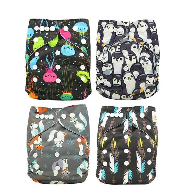 baby cloth diaper11 Детские тканевые подгузники Ohbabyka fralda, Регулируемые моющиеся карманные подгузники для новорожденных мальчиков и девочек, водонепроницаемые Многоразовые подгузники - Цвет: baby cloth diaper11