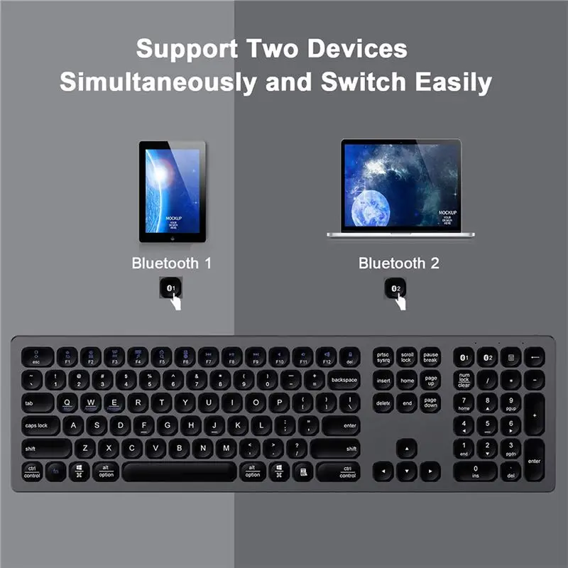 110 Keys Wireless Bluetooth Keyboard Mini Mechanical Gaming Type-C Rechargeable Keyboard For Tablet Laptop Phone Gamers Windows