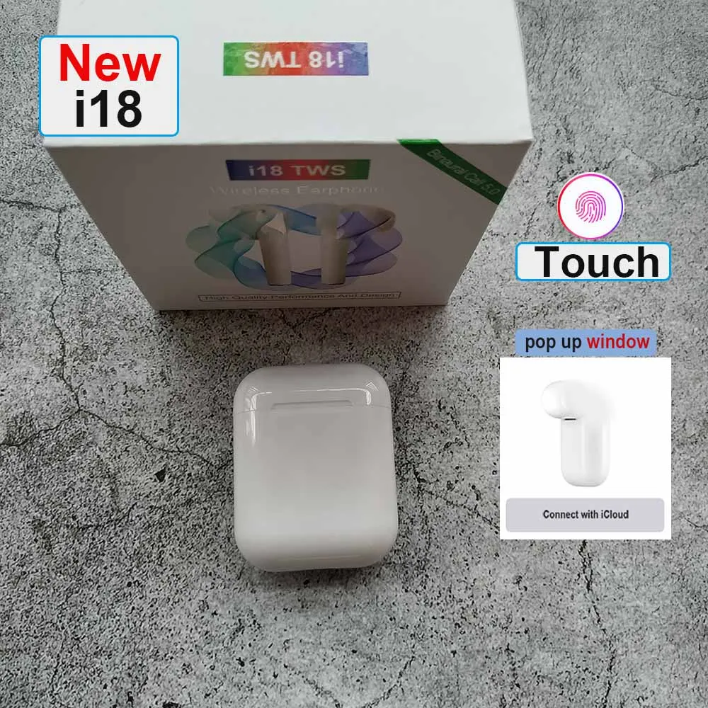 I11 i18 наушники-вкладыши TWS с pop up bluetooth 5,0 сенсорный наушник беспроводной наушники спортивные потенные наушники для Iphone xs max x samsung sony