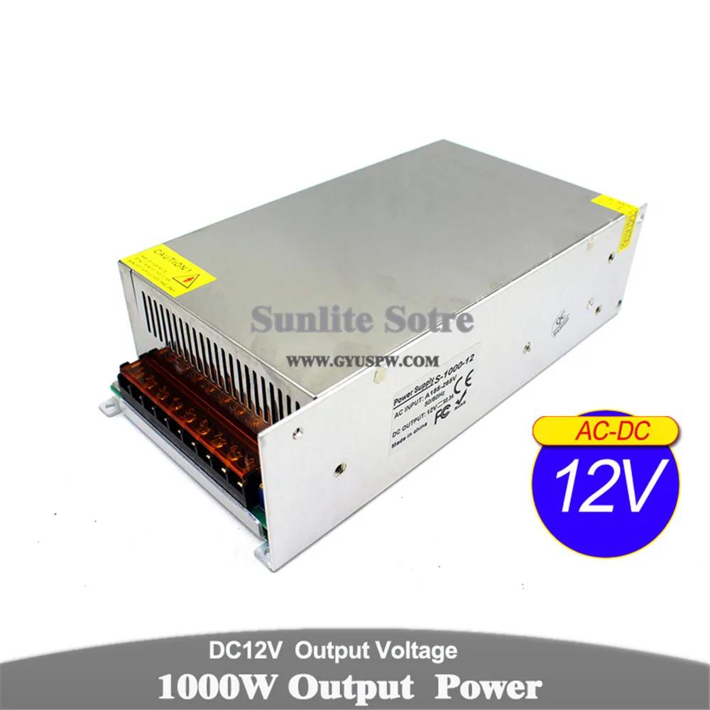 Один Выход DC12V DC18V DC24V DC30V DC36V DC42V DC48V DC60V 1000 Вт светильник ing трансформатор 220V 110V AC-DC импульсивный источник питания для светильник CNC CCTV
