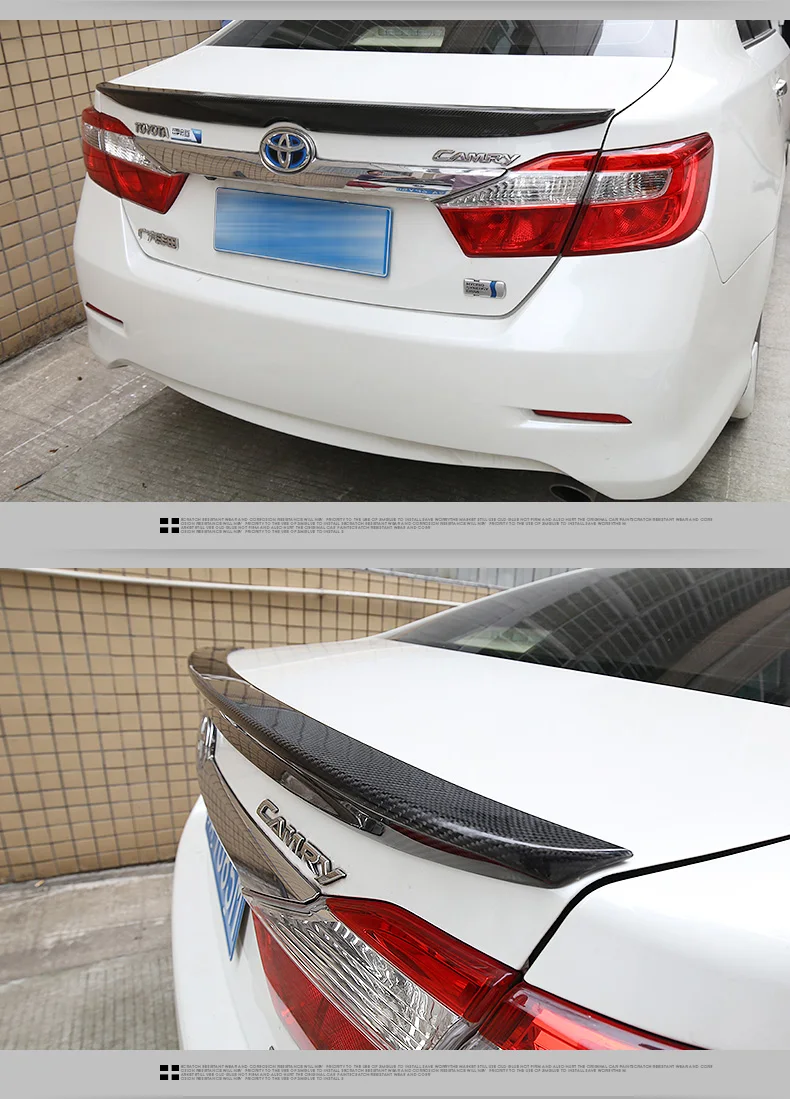 Fit for TOYOTA Camry 2012- carbon fiber rear spoiler rear wing