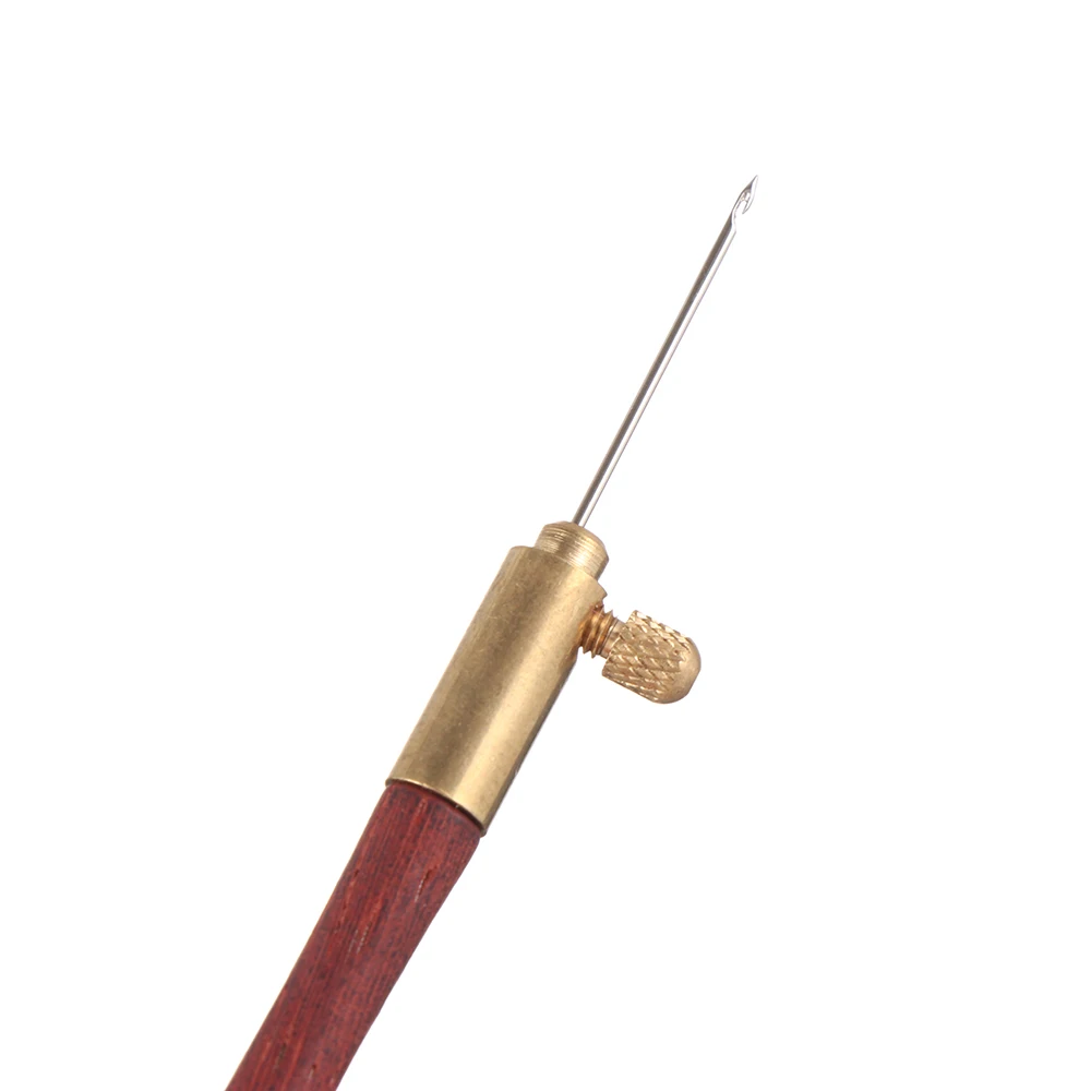 1 набор, 3 иглы 0,7/1,2 мм, крючок для тамбура, вышивка бисером, набор инструментов, набор инструментов, деревянная ручка, аксессуары для шитья
