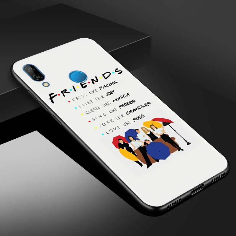Silicone Cover Phone Case For Huawei Y7a Y9a Y8p Y8s Y6p Y5p Y9 Y7 Y6 2019 Friends TV Soft TPU Shell