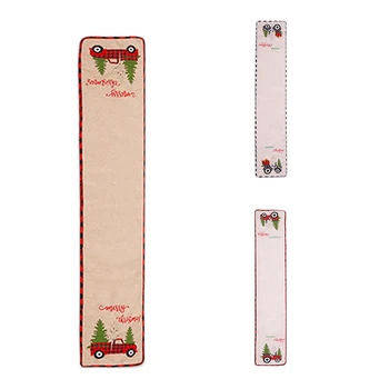 

Knitt Cloth Christma Table Runner Merry Christmas Decor for Home Table Cristmas Ornaments Navidad Xmas