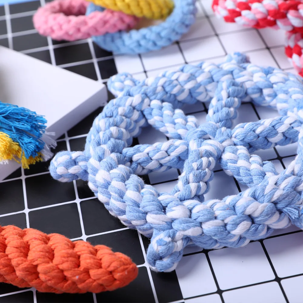 HOOPET Pets Dogs Pet Chewing Toys for Dog Outdoor Teeth Clean Pet Dog Puppy Cotton Chew Knot Braided Bone Rope Funny Tool 5