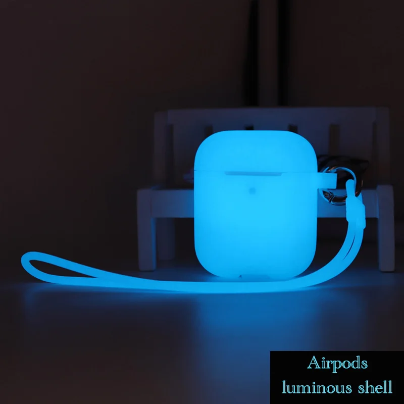 Светящийся сплошной цвет Airpods чехол для Apple Bluetooth гарнитура 1/2 зарядная коробка новые аксессуары для кожи против падения пыли - Цвет: Бордовый
