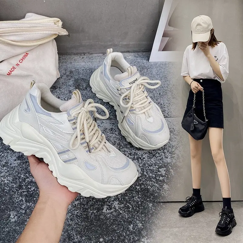 

Fashion old shoes women's 2020 spring and autumn new breathable and versatile thick-soled increased casual sports shoes X313