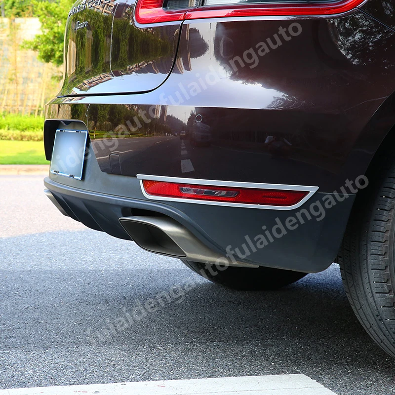 4 шт. для Porsche Macan- нержавеющая сталь автомобильная лампа заднего противотуманного фонаря рамка Крышка отделка автомобильные аксессуары