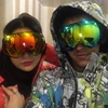 LOCLE-Gafas de esquí de doble capa, antiniebla, UV400, esféricas, para esquí, nieve, Snowboard, lentes de esquí brillantes ► Foto 3/6