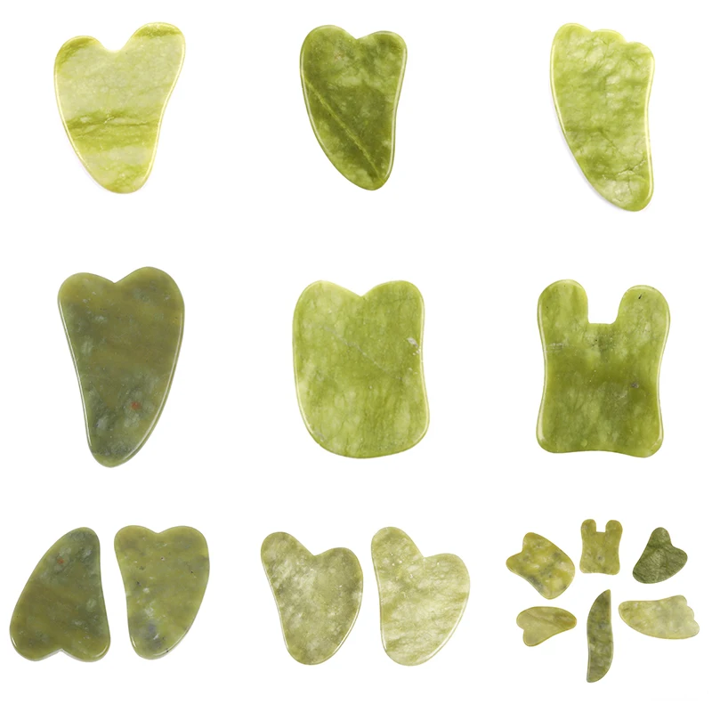 

Natural Jade Guasha Massager Stone Gua Sha Board Beauty Tool Health Care Guasha Scraper Face Lifting Massage Meridian Scraping