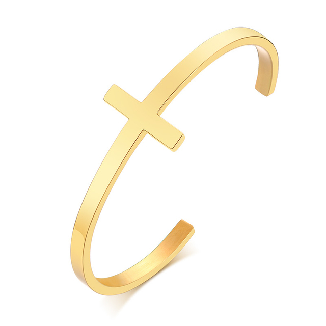 Bangle Open Cuff Bracelet 100% Stainless Steel Gold Tone Rope Twisted Bracelet Women Jewelry Minimalist Style