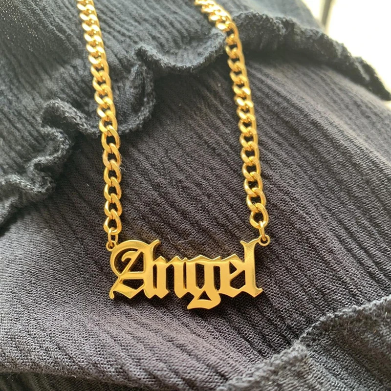 Персонализированные Пользовательское Имя Ожерелья Подвески золото Цвет