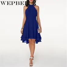 WEPBEL женские платья шифоновое платье с лямкой на шее Женские