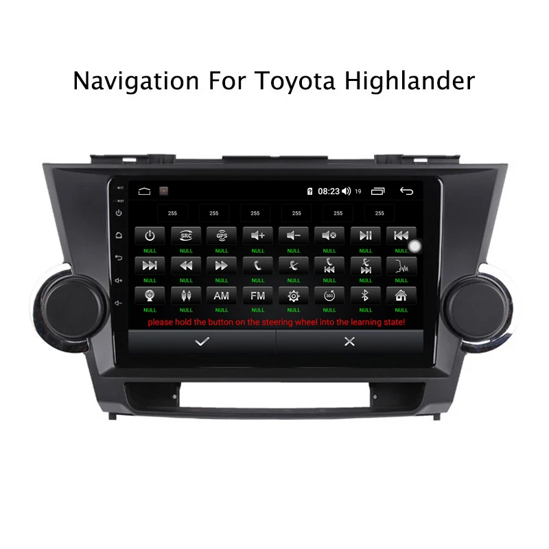 Ectwodvd 9 дюймов Andriod 8,1 автомобильный DVD gps для Toyota highlander 2009- 4G ram 64G rom CarPlay DSP 4G LTE с wifi
