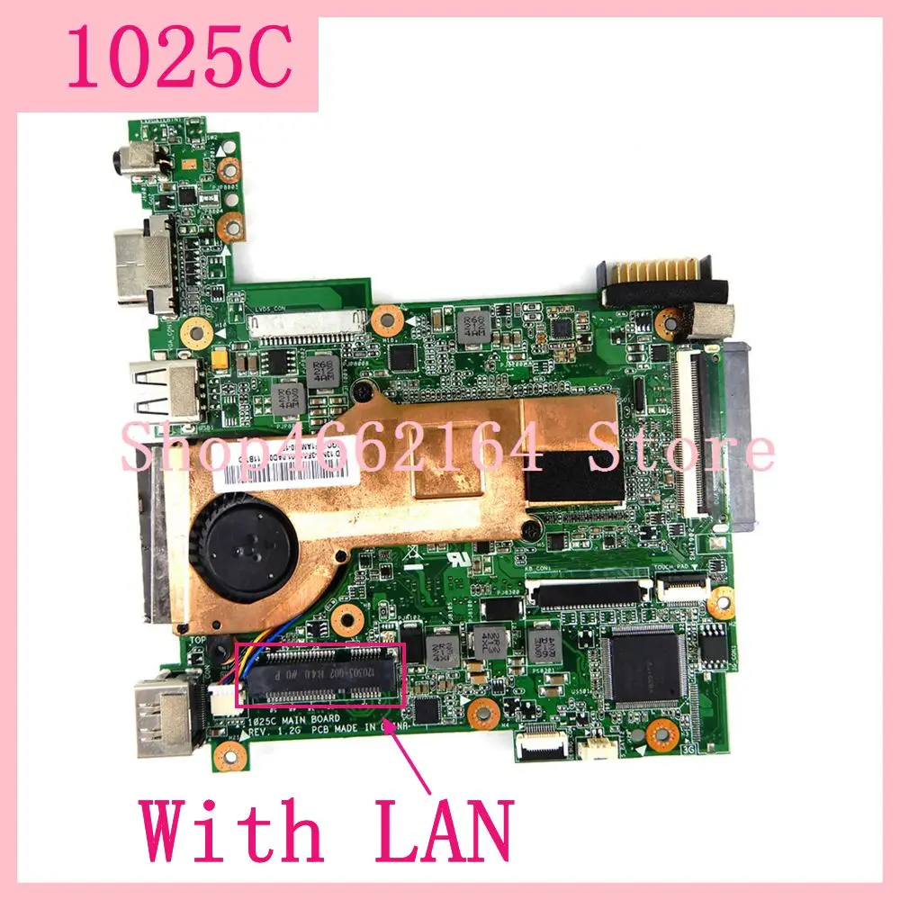 

1025C With LAN mainboard REV 1.2G For ASUS 1025C Laptop motherboard MAIN BOARD 100% Tested free shipping