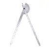 180 Degree 250 x 300mm Stainless Steel Adjustable Double-arm Angle Ruler with Round Head Rotary Protractor Tool goniometer 6
