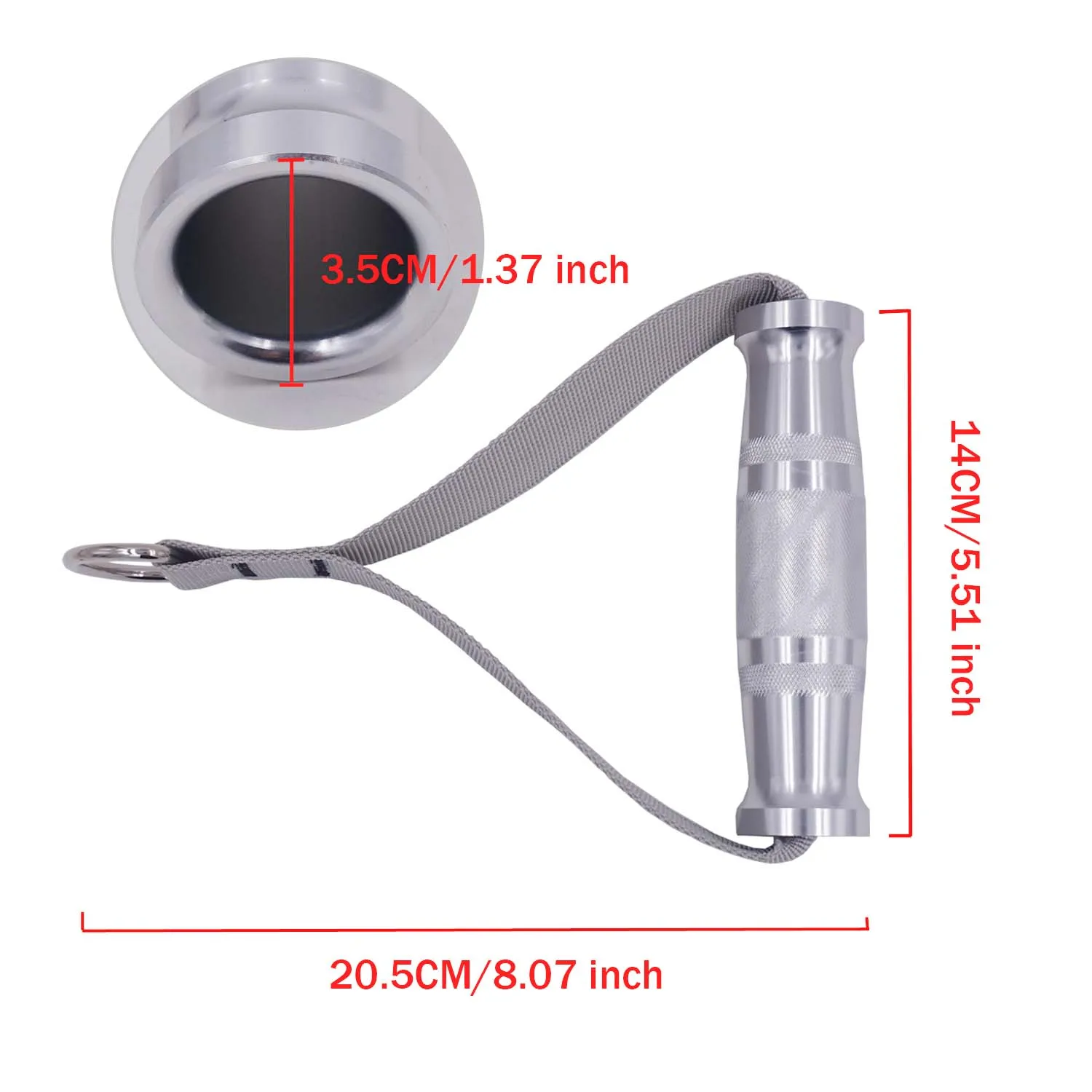 Fitness Heavy Duty Metal Gym Handles Cable Machine Attachment Resistance Band Pull Down Aluminum Alloy Grip Workout Accessories 2