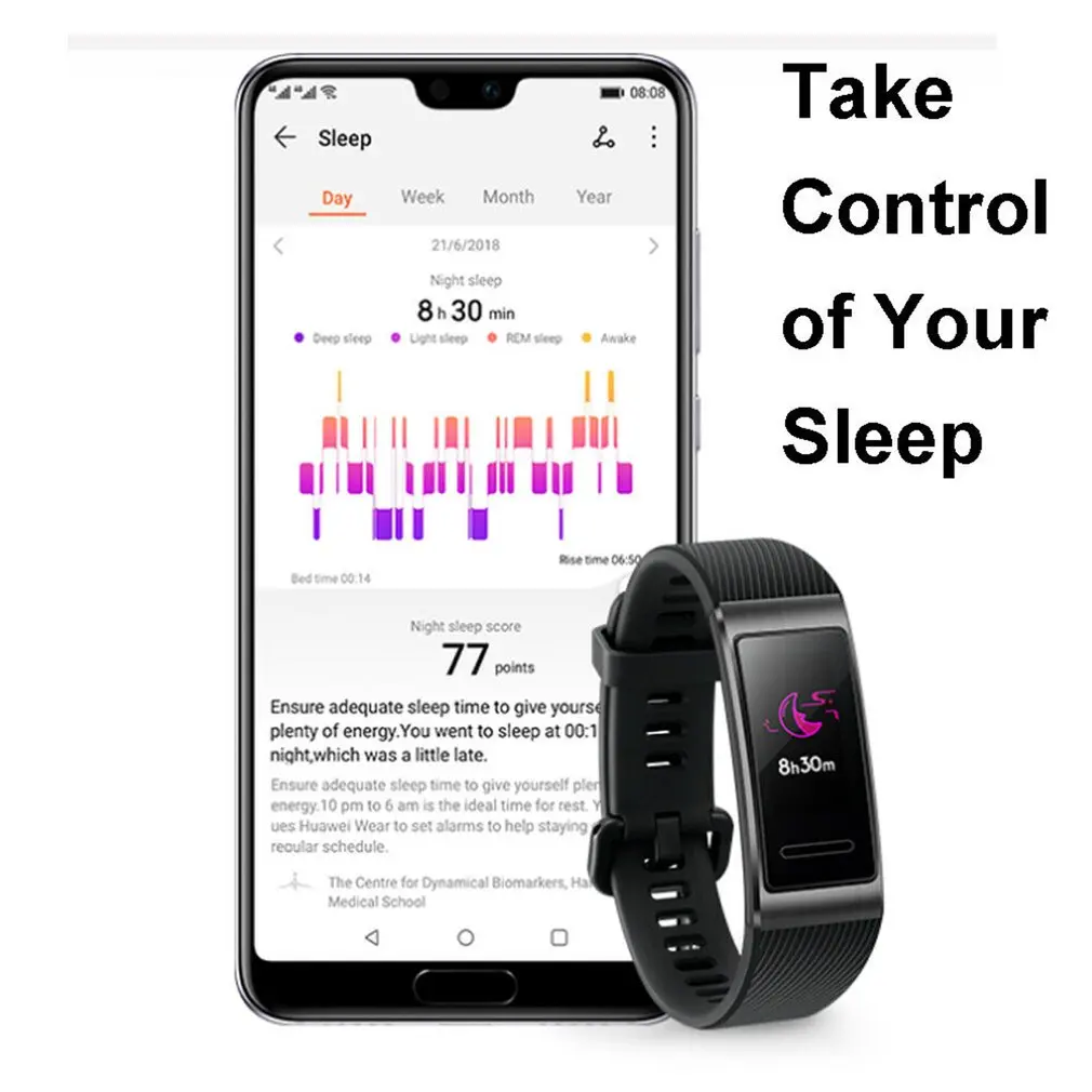 Для Huawei Band 3 Pro встроенные GPS Смарт часы AMOLED сенсорный экран 50 м водонепроницаемые