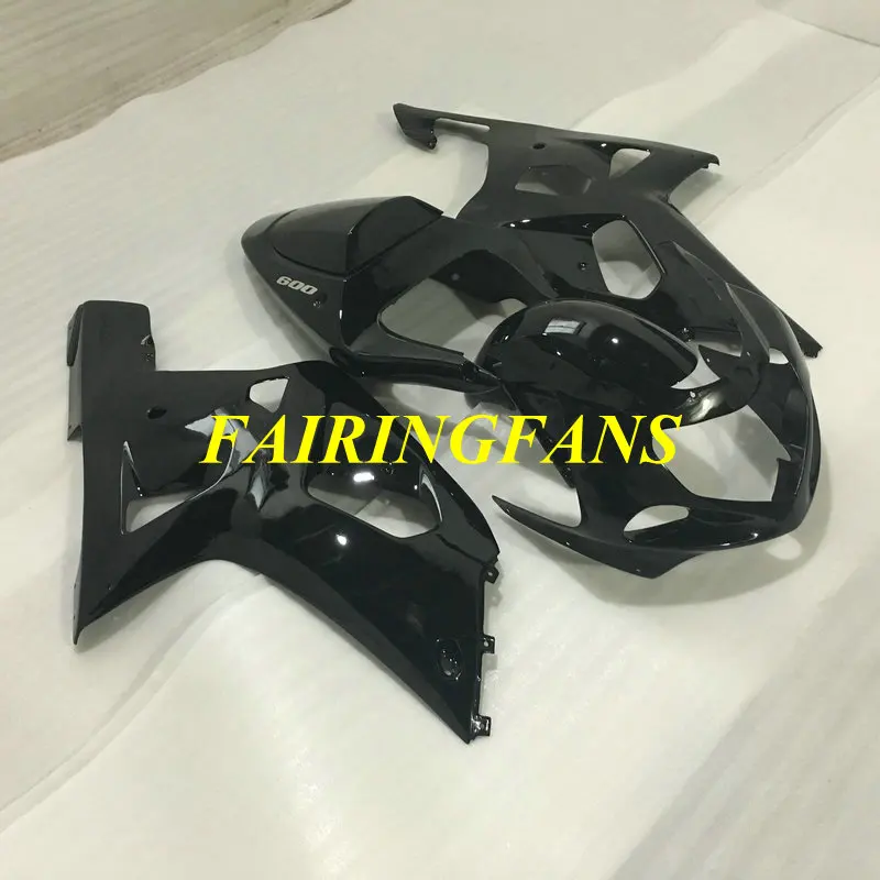 Инжекторный комплект для GSXR600 750 K1 01 02 03 GSXR 600 GSXR750 2001 2002 2003 полностью глянцевый черный Обтекатели Кузов+ подарки SH59