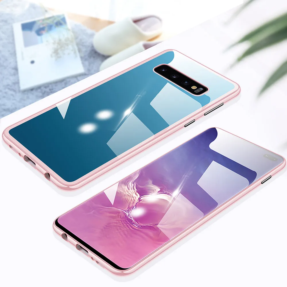 

360 Full Protection Magnetic Absorption Case For Samsung Galaxy S7 Edge S8 S9 S10 Plus Note 9 8 Tempered Glass Back Cover Cases