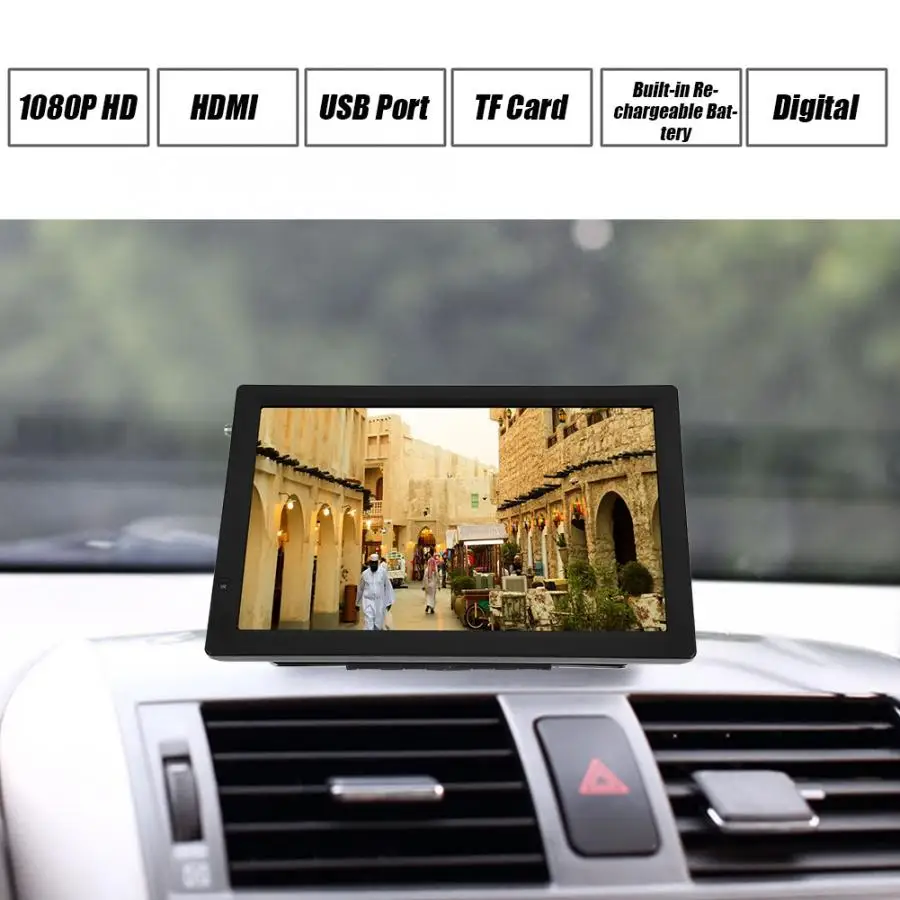Портативное ТВ 14 дюймов LCD цифровое телевидение ATSC 1080P HD TV цифровая цифровые