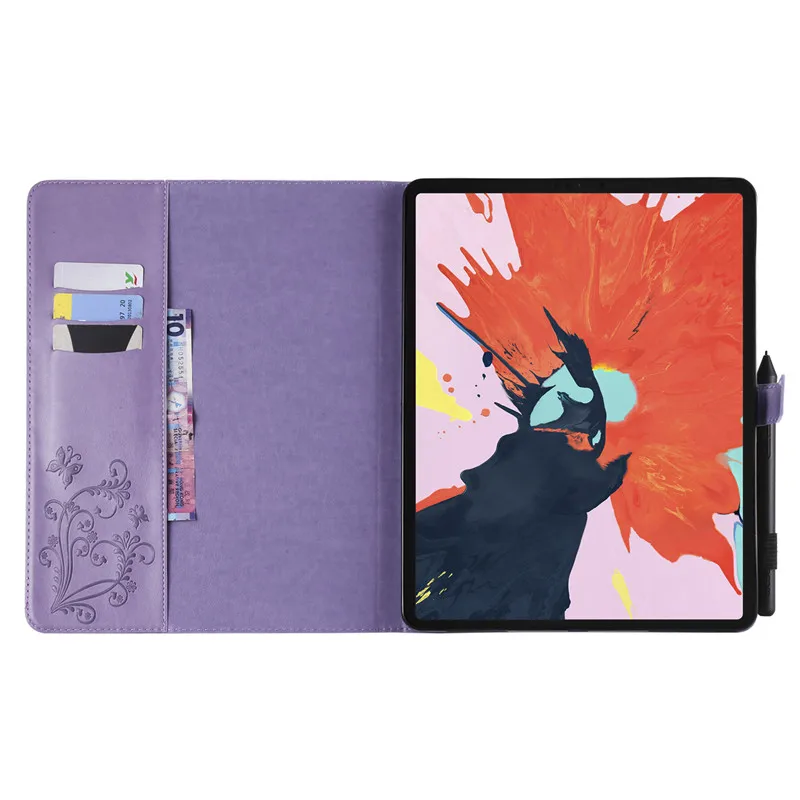 Wekays для Apple iPad Pro 12,9 "2018 мультфильм бабочка кожаный чехол для Coque Apple iPad Pro 12,9 дюйма 2018 чехлы