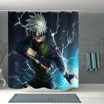 

Popular Anime Naruto 3D Print Shower Curtain Polyester Fabric Bathroom Curtain Waterproof Hook Bath Curtain 07