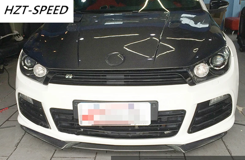2009- Автомобильный протектор бампер Передняя губка Сплит Тип для VOLKSWAGEN Scirocco R автомобиль 3 шт углеродное волокно