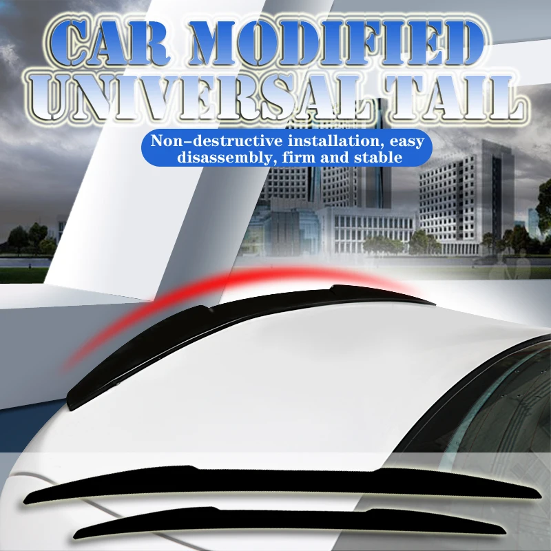 

Car Modification Universal Tail Wing Free Punching One-Piece Paste Personalized Sedan Sports Car Fixed Wind Wing Decoration