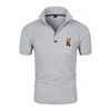 Summer Short-Sleeved Polo Shirt Men's Business Lapel Fashion Casual Little Bear Breathable 2