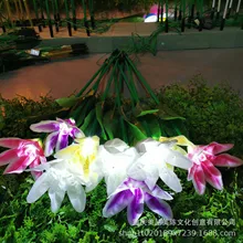 Встроенные лампы праздничный фонарь Led4 головы Солнечная Лилия праздничный фонарь красочная модель Лилия праздничный фонарь для двора сада газон L