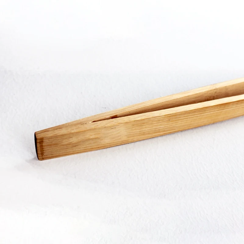 Wooden Angled Reptile Feeding Tongs Live Food Tweezers 28cm Bamboo Eco-Friendly Feeding Tool Pet Product