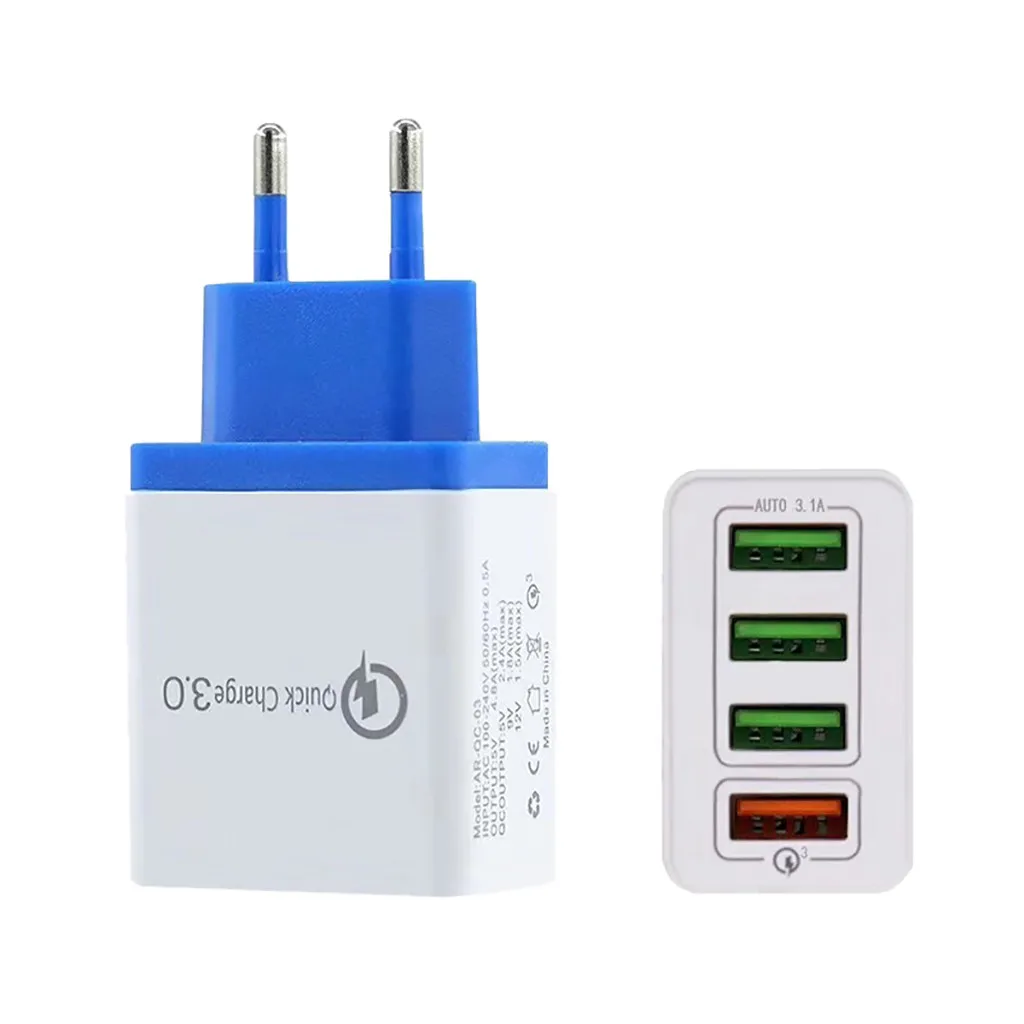 4 Порты и разъёмы быстрой зарядки QC 3 0 usb хаб высокого Стандартный огнеупорный ПК