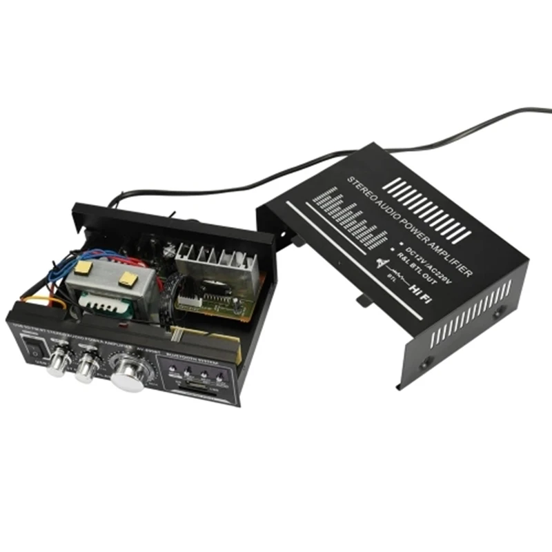 AC 220 В/DC12V HIFI аудио стерео усилитель мощности для автомобиля и дома 2CH ЖК-дисплей/BT/FM радио/400 Вт Мощность/дистанционное управление