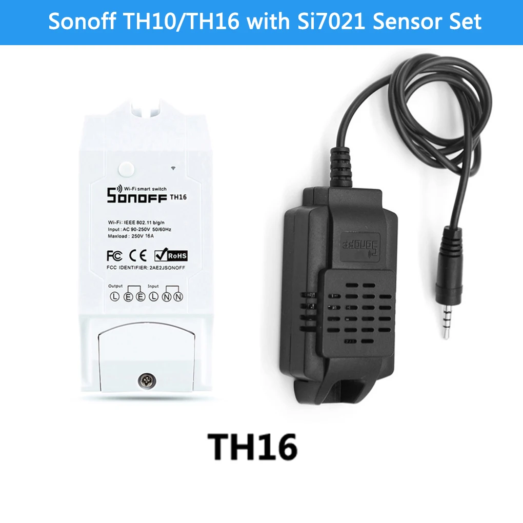 

Hot Sonoff Sensor Si7021 Temperature Humidity Sensor Probe High Accuracy Monitor Module for Sonoff TH10 and Sonoff TH16