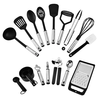 

24pcs/set Cooking Baking Scraper Shovel Gadgets Eggs Beater Grater Food Clip Fruit Peeler Measuring Spoon Kitchen Utensil