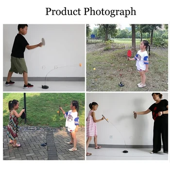 

Kid Adult Elastic Soft Shaft Trainer soft Practical Table Tennis durable Training Ball Leisure Decompression Sports(base Random