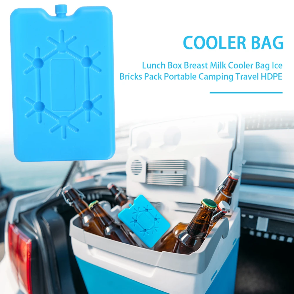 Ice Freezer Block Brick Blocks Cooler Bag Box Picnic Travel PackBlue