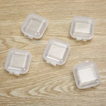 

20Pcs Square Mini Clear Plastic Storage Containers Box with Lids for Small Items N58F