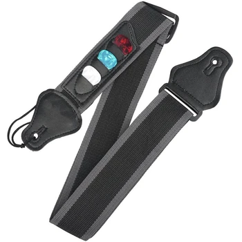 

Adjustable Soft Electric Guitar Strap Black With 3 Plectrums Guitar Shoulder Strap Guitar Pick Holders Acoustic Guitar Bass