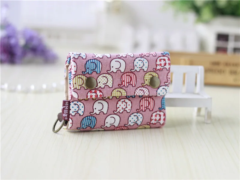 Handmade Three-Fold Fabric Wallet - Multi-Function Zipper Purse for Teens and Adults