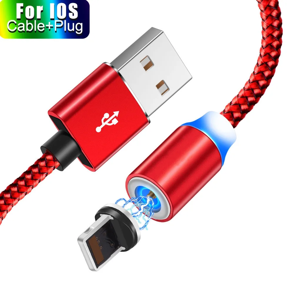 Магнитный usb-кабель для быстрой зарядки USB type C кабель магнитное зарядное устройство для зарядки данных Micro usb кабель для телефона USB шнур для Xiaomi chargeing - Цвет: red