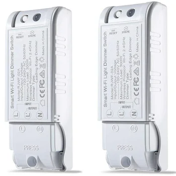 

2Pcs WIFI Smart Dimmer Switch, Mobile Phone Remote Control Switch, Smart Home Accessories Dimmer