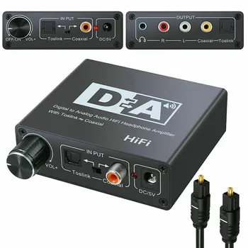 

DAC Digital Analog Converter Digital Optical Coaxial/Toslink To Analog RCA L/R Audio Converter Adapter ForPS3 PS4 Xbox HDTV