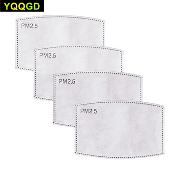 

10Pcs/Lot 5 Layers Activated Carbon Filter Insert Protective Filter Media Insert for mouth Mask