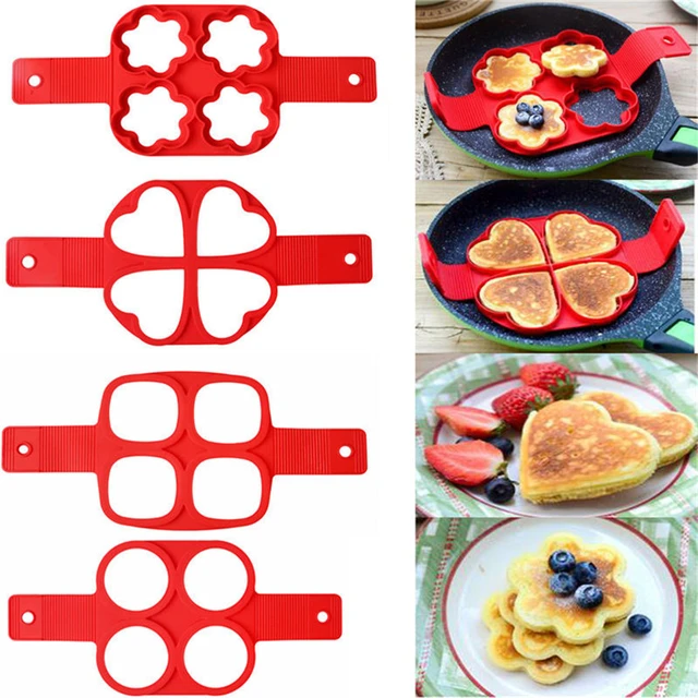 1pc Moules À Pancakes Antiadhésifs En Silicone Pour Œufs Frits