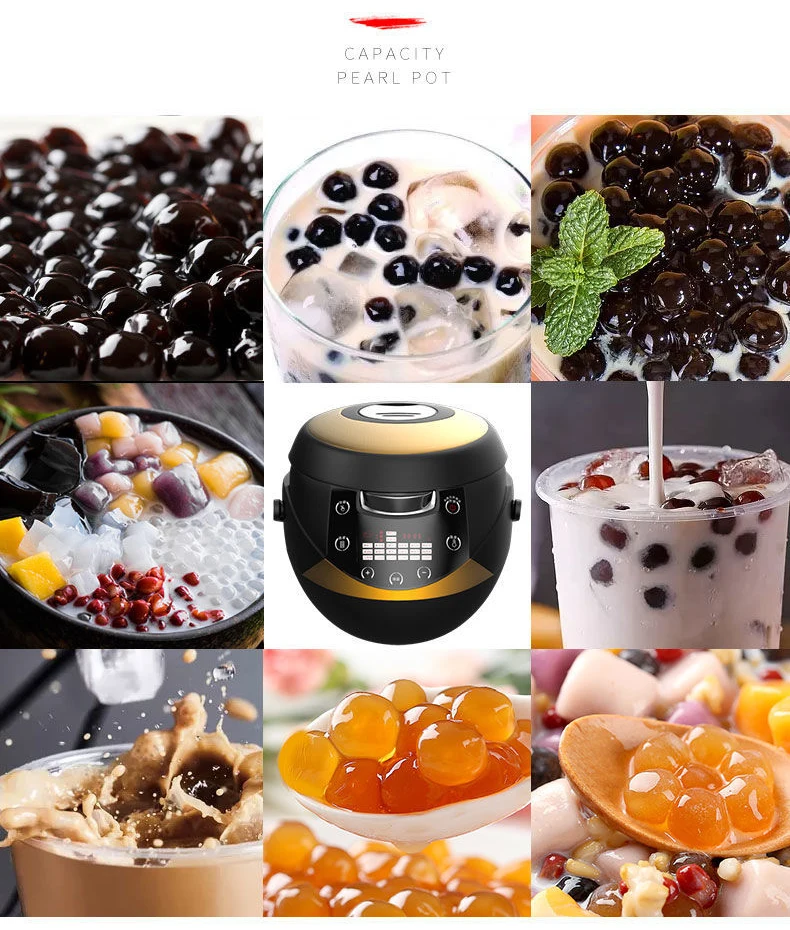 Milk tea shop electric pot tapioca Pearls balls cooker Boiling Sago/taro ball Cooking pot machine ntelligent Non-stick pan 5L 6